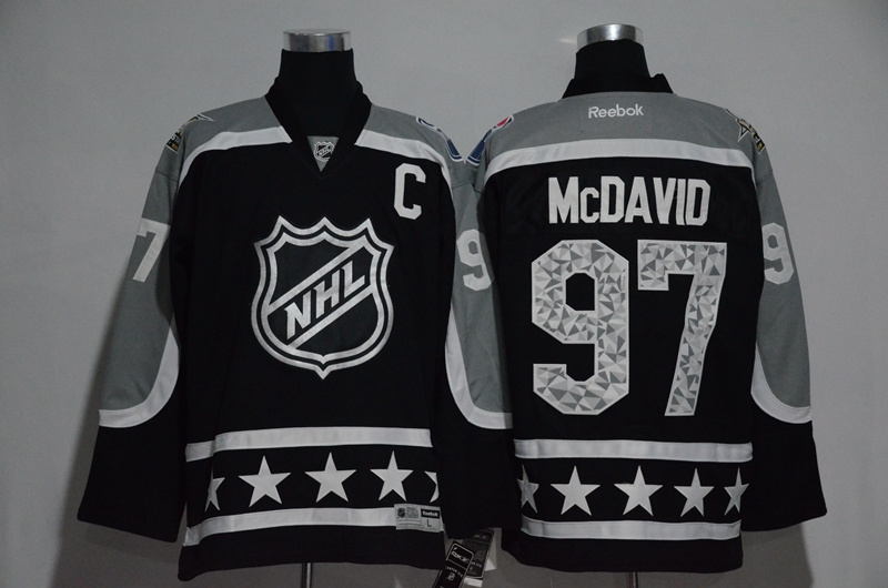 2017 NHL Edmonton Oilers #97 McDavid black All Star jerseys
